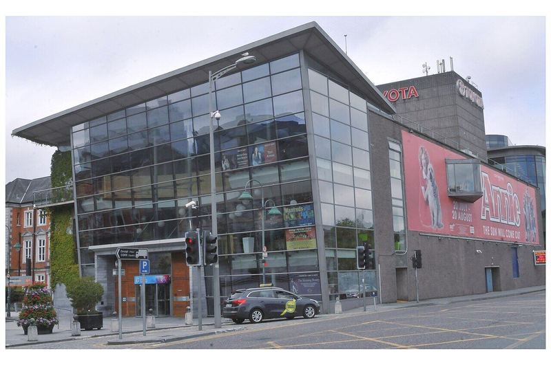 The glass front of Cork Opera House on Emmet Place